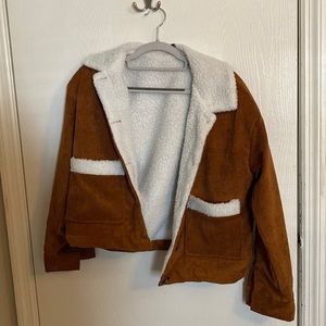 Zaful shearling lined corduroy coat